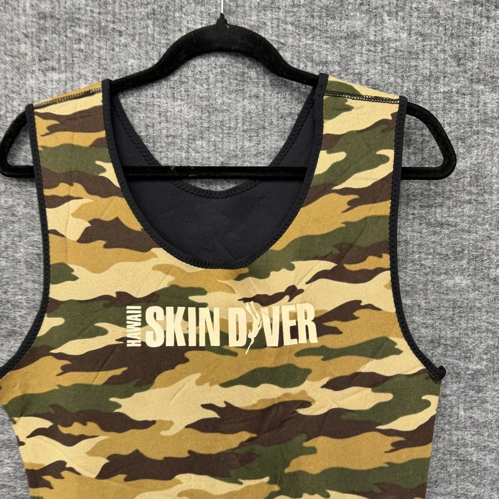 Hawaii Skin Diver Full Length Wetsuit‎ Women Large Camo Neoprene Sleeveless